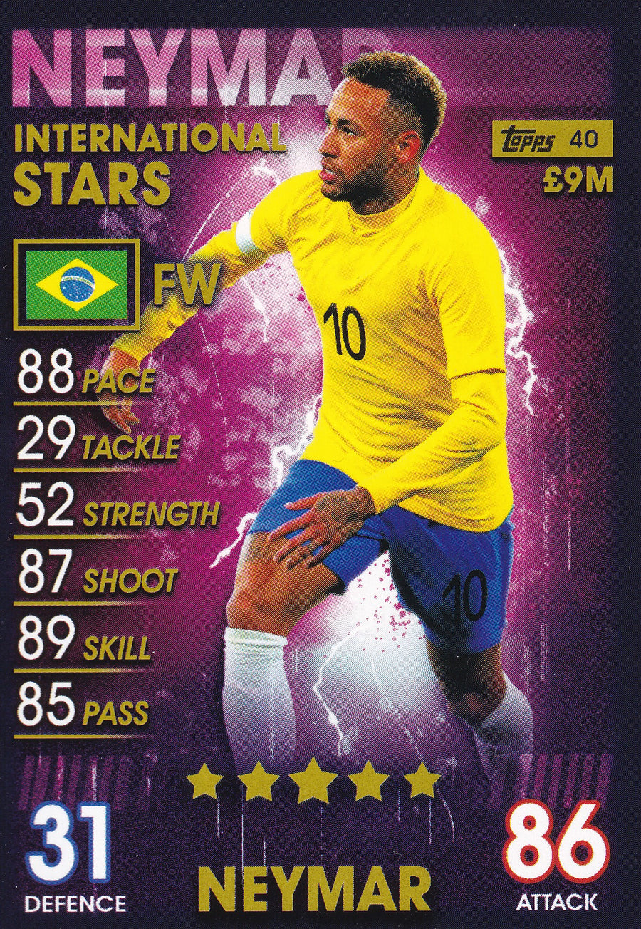 040. NEYMAR JR. - BRAZIL - INTERNATIONAL STARS