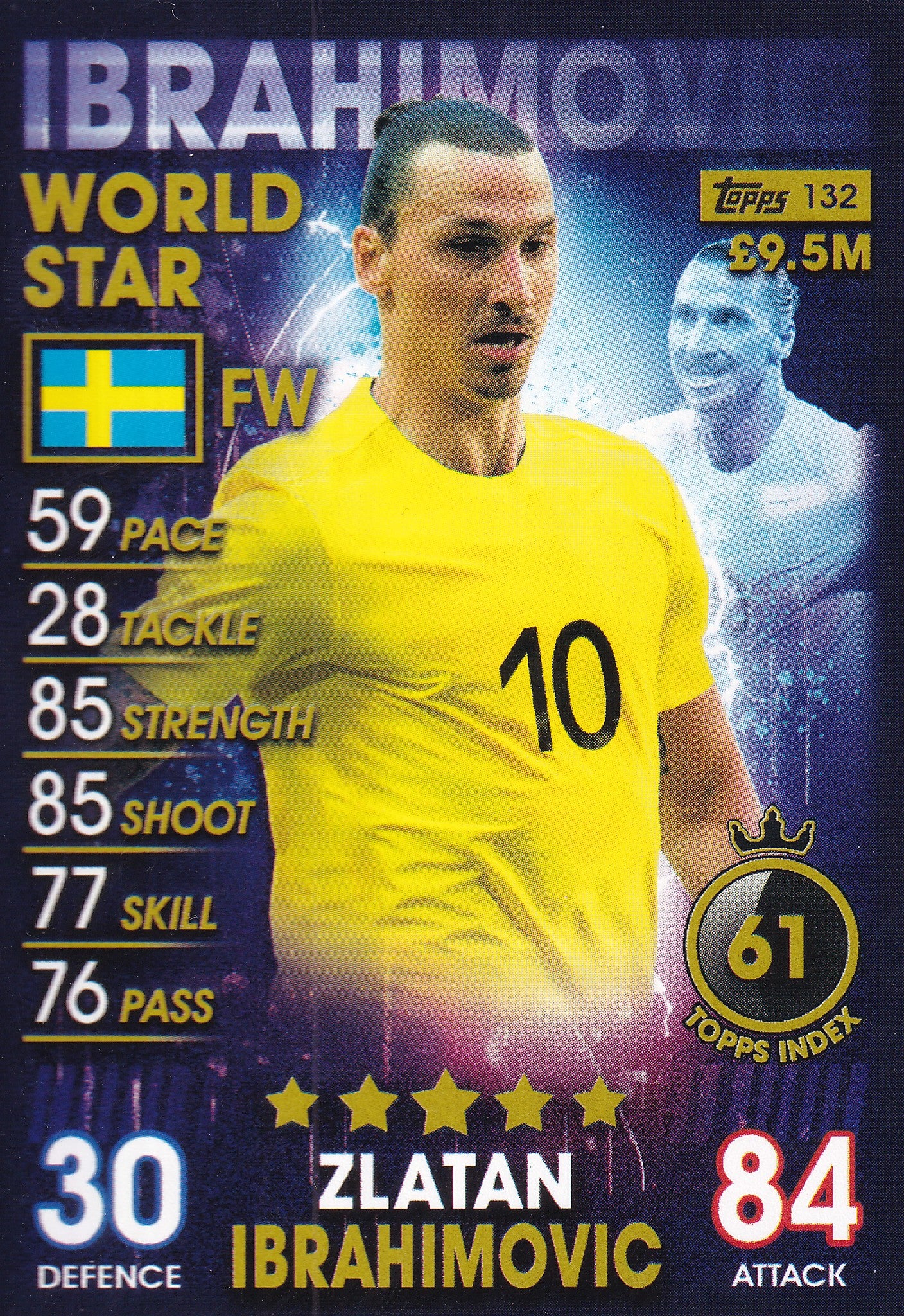 132. ZLATAN IBRAHIMOVIC - SWEDEN - WORLD STAR