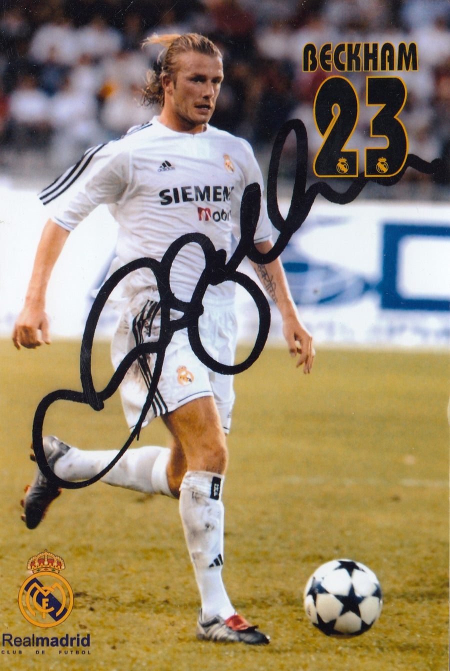 DAVID BECKHAM - REAL MADRID - SIGNATURE PICTURE