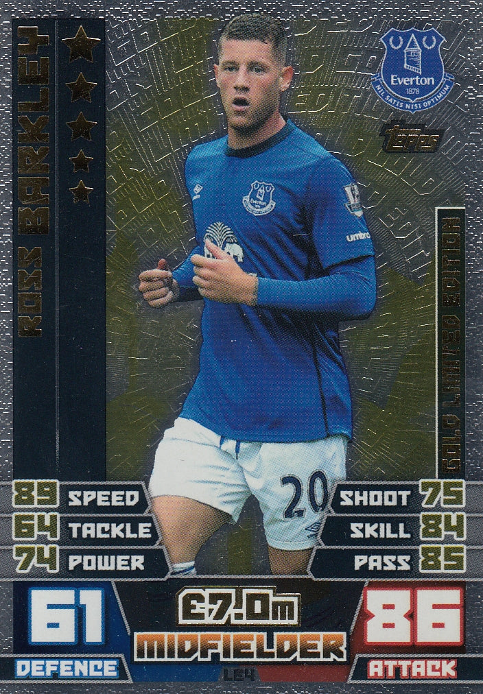 LE4. ROSS BARKLEY - EVERTON - LIMITED EDITION GOLD