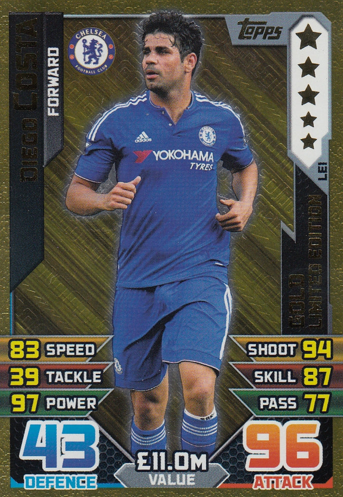 LE1. DIEGO GODIN - CHELSEA - LIMITED EDITION GOLD