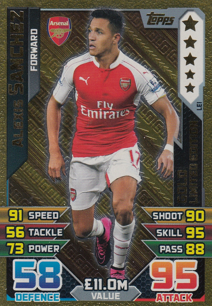 LE1. ALEXIS SANCHEZ - ARSENAL - LIMITED EDITION GOLD