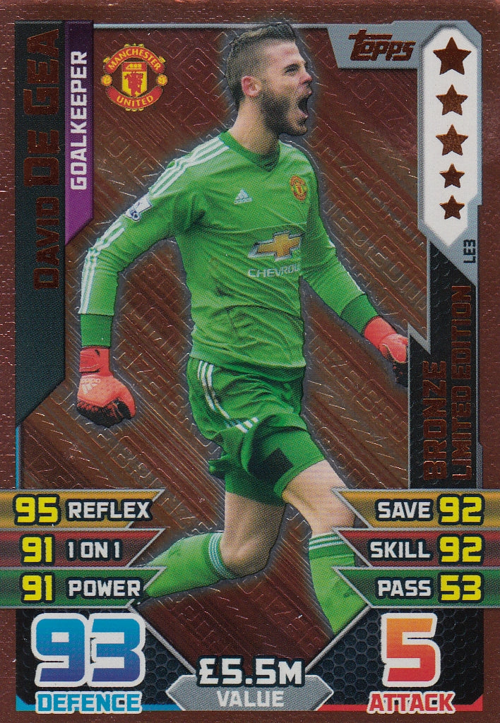 LE3. DAVID DE GEA - MANCHESTER UNITED - LIMITED EDITION BRONZE