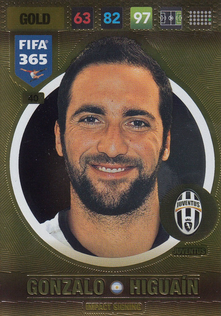 040. GONZALO HIGUAIN - JUVENTUS - GOLD - IMPACT SIGNING
