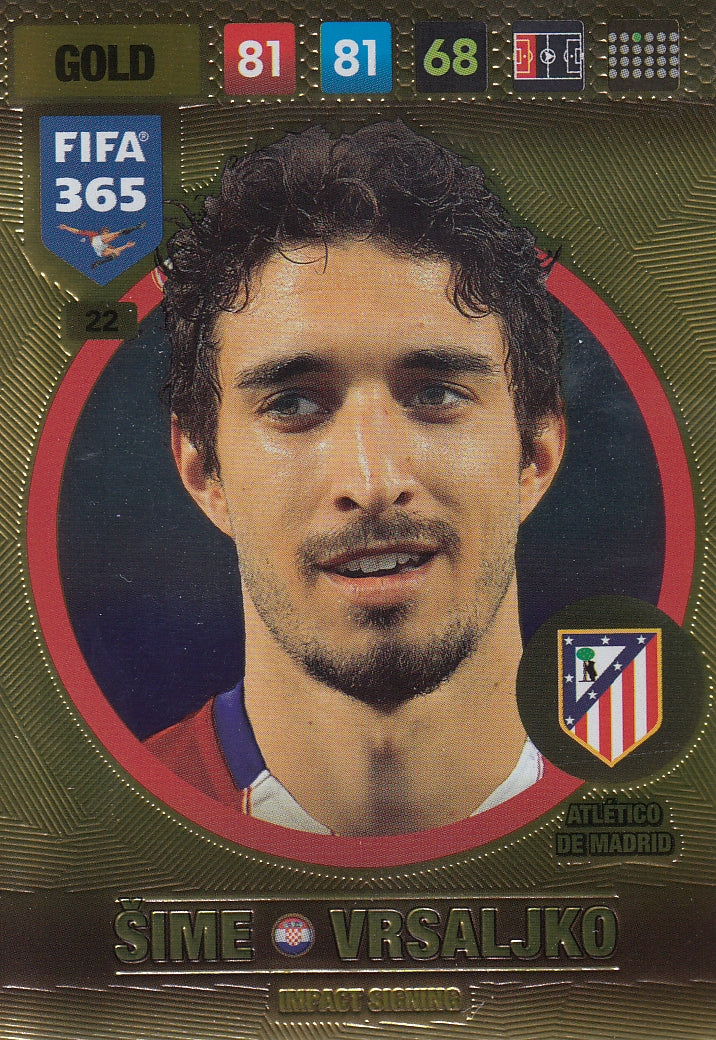 022. SIME VRSALJKO - ATLÉTICO DE MADRID - GOLD - IMPACT SIGNING