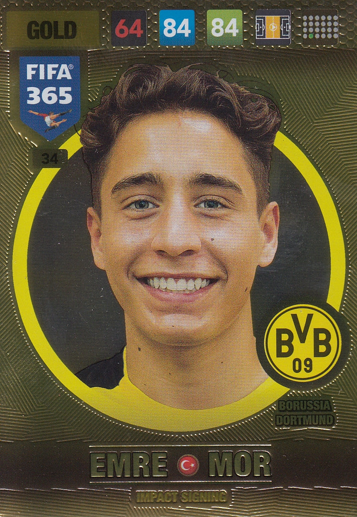 034. EMRE MOR - BORUSSIA DORTMUND - GOLD - IMPACT SIGNING
