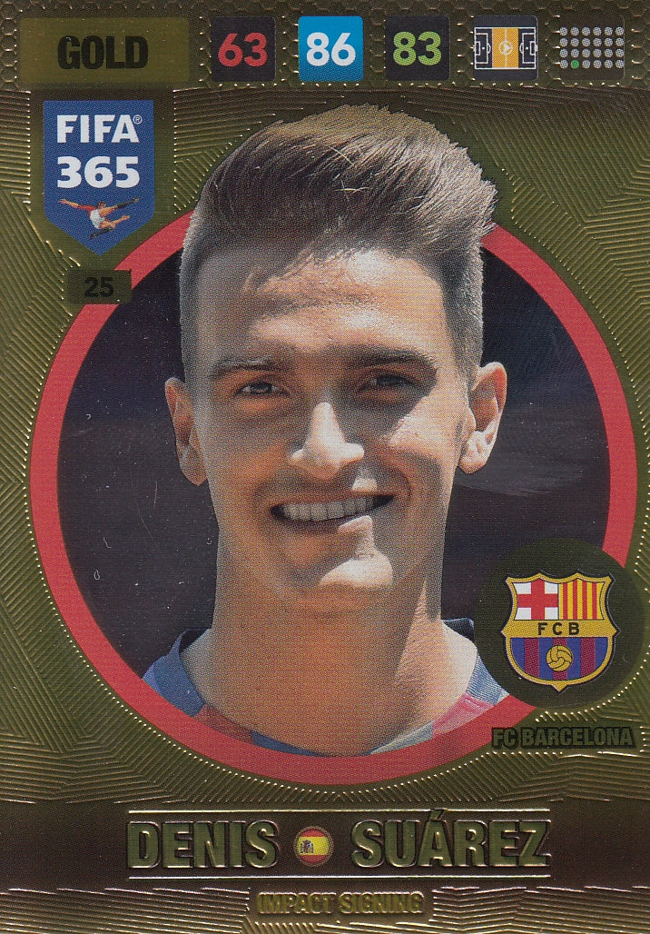 025. DENIS SUÁREZ - FC BARCELONA - GOLD - IMPACT SIGNING