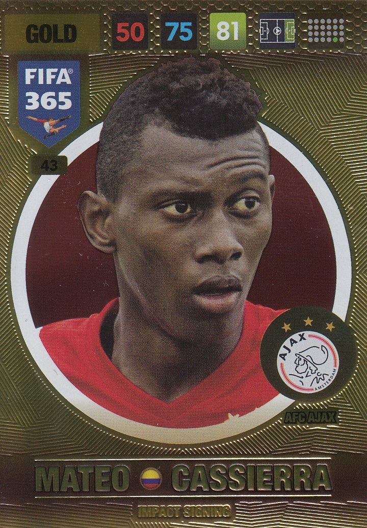 043. MATEO CASSIERRA - AFC AJAX - GOLD - IMPACT SIGNING