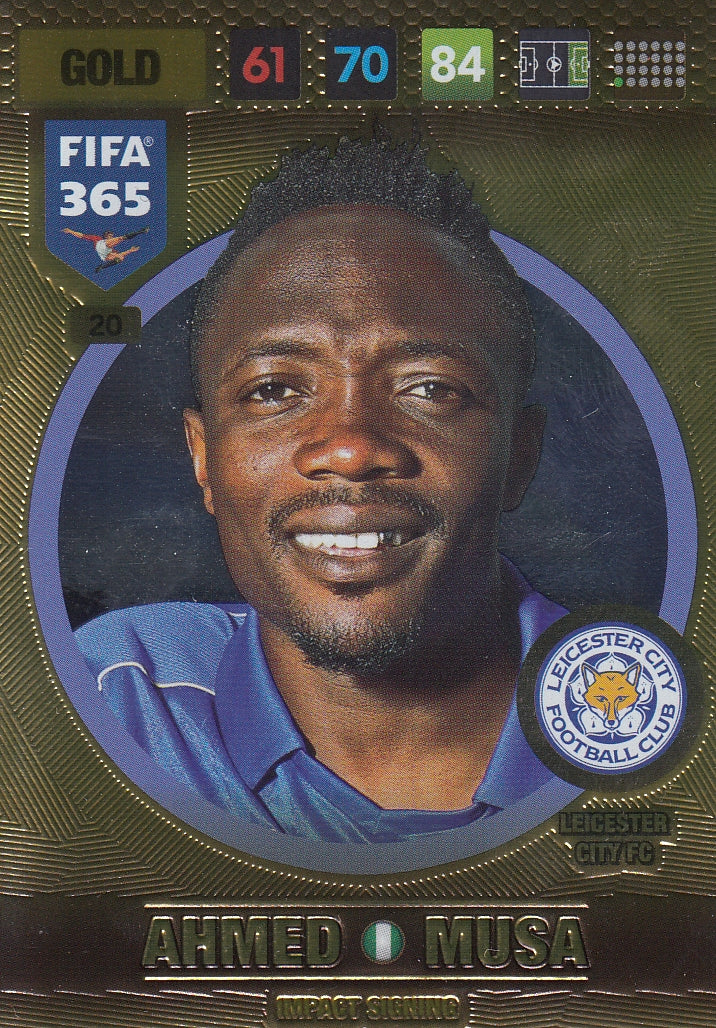 020. AHMED MUSA - LEICESTER CITY - GOLD - IMPACT SIGNING