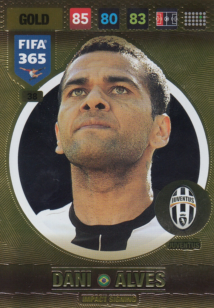 038. DANI ALVES - JUVENTUS - GOLD - IMPACT SIGNING