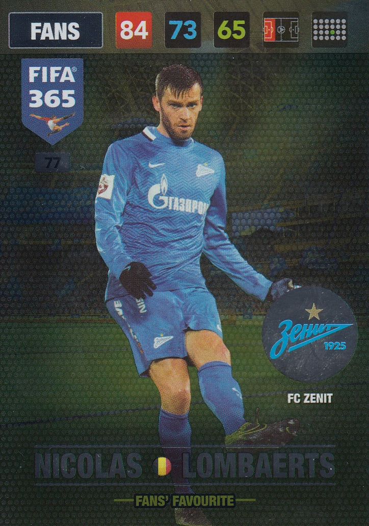 077. NICOLAS LOMBAERTS - FC ZENIT - FANS - FANS’ FAVOURITE
