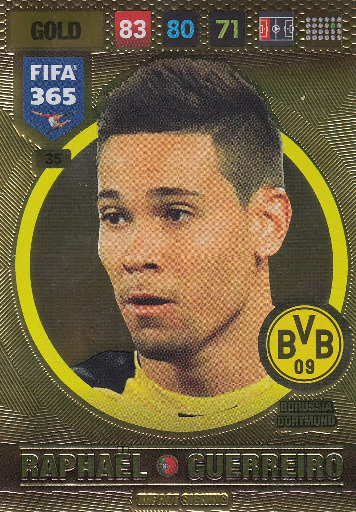 035. RAPHAËL GUERREIRO - BORUSSIA DORTMUND - GOLD - IMPACT SIGNING
