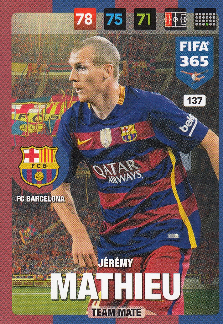 137. JÉRÉMY MATHIEU - FC BARCELONA - TEAM MATE