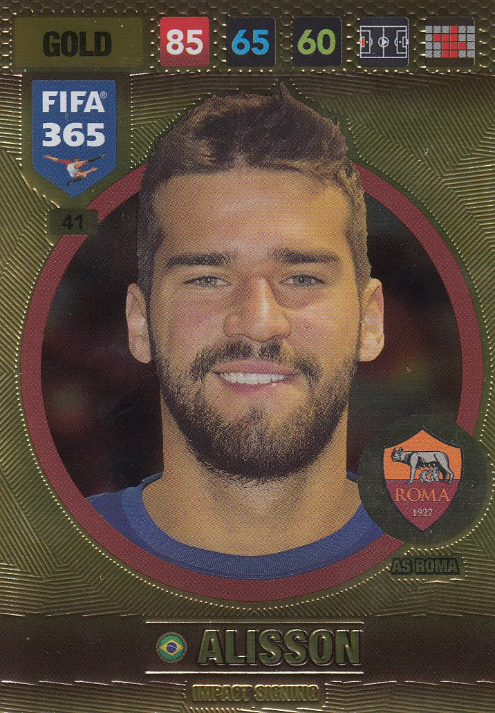 041. ALISSON - AS ROMA - GOLD - IMPACT SIGNING