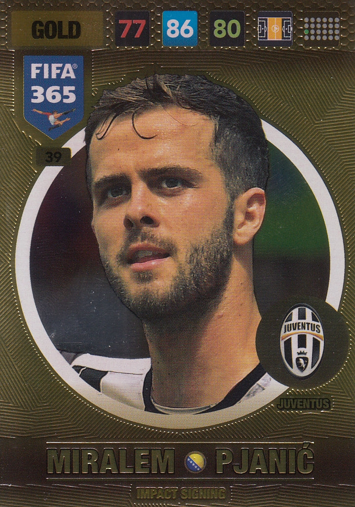 039. MIRALEM PJANIC - JUVENTUS - GOLD - IMPACT SIGNING