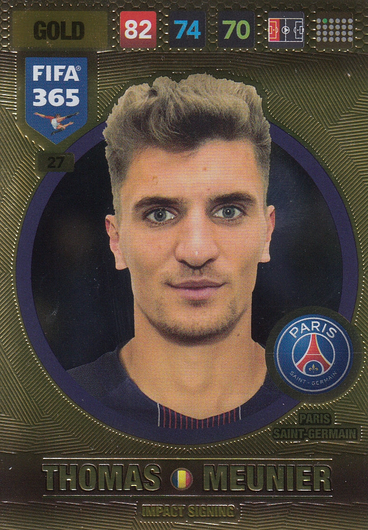 027. THOMAS MEUNIER - PARIS SAINT-GERMAIN - GOLD - IMPACT SIGNING