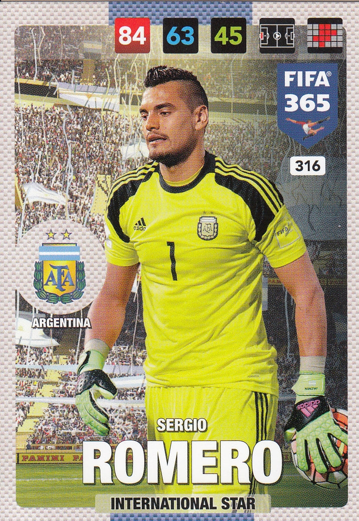316. SERGIO ROMERO - ARGENTINA - INTERNATIONAL STAR