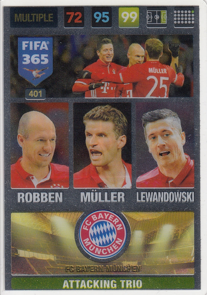 401. FC BAYERN MÜNCHEN - ROBBEN - MÜLLER - LEWANDOWSKI - MULTIPLE - ATTACKING TRIO