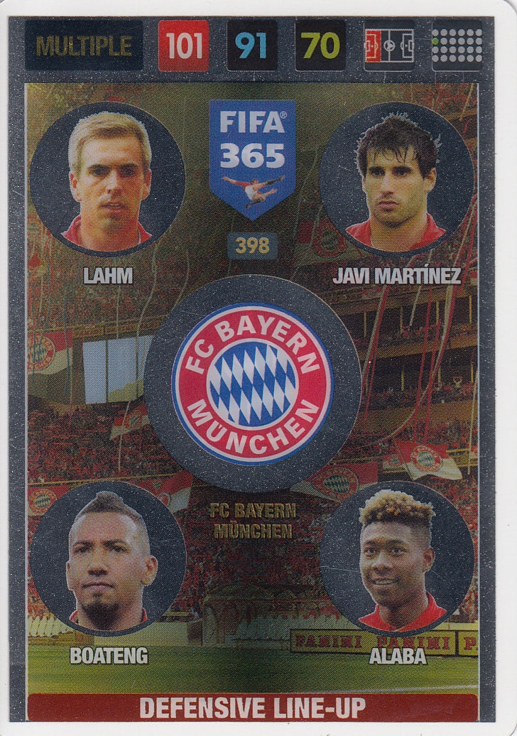 398. FC BAYERN MÜNCHEN - LAHM - JAVI MARTÍNEZ - BOATENG - ALABA - MULTIPLE - DEFENSIVE LINE-UP