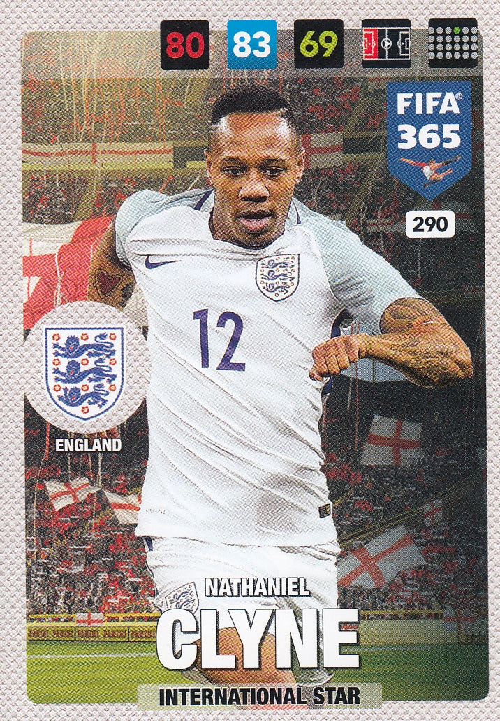 290. NATHANIEL GLYNE - ENGLAND - INTERNATIONAL STAR