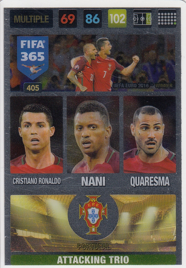 405. PORTUGAL - CRISTIANO RONALDO - NANI - QUARESMA - MULTIPLE - ATTACKING TRIO