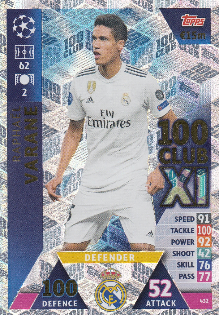 432. RAPHAEL VARANE - REAL MADRID C.F. - 100 CLUB