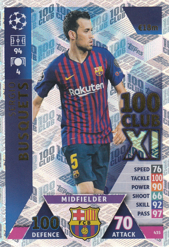 435. SERGIO BUSQUETS - FC BARCELONA - 100 CLUB