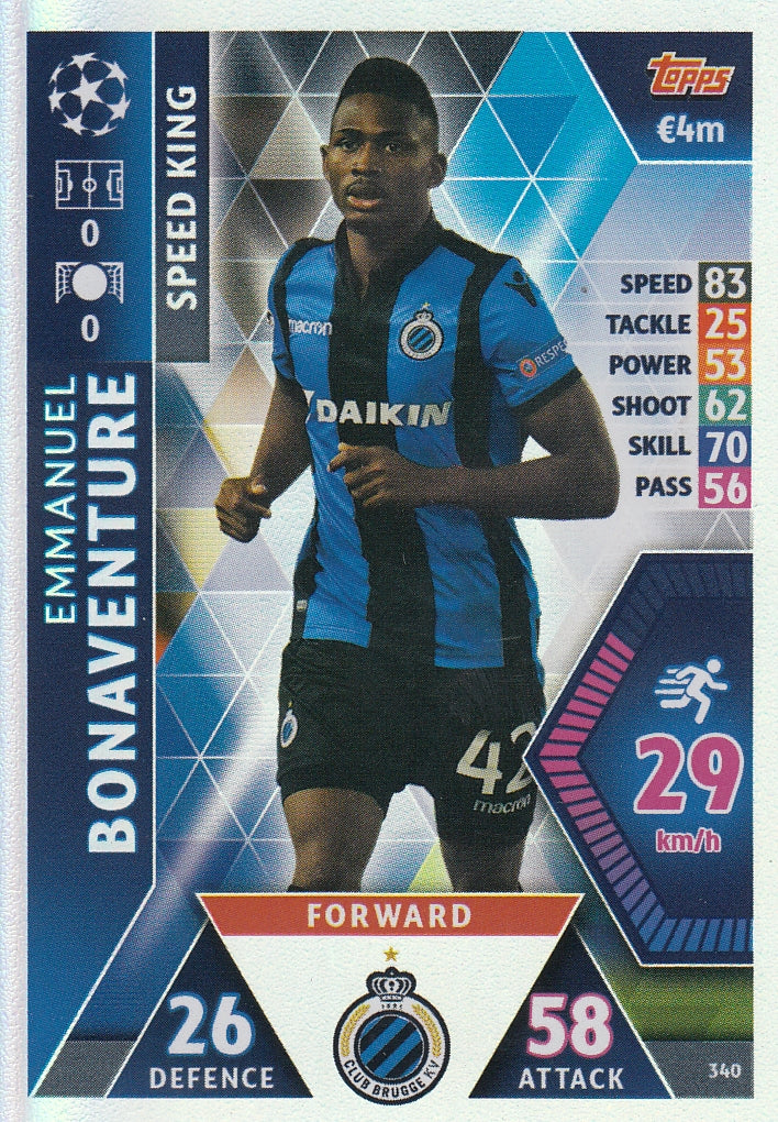 340. EMMANUEL BONAVENTURE - CLUB BRUGGE - SPEED KING