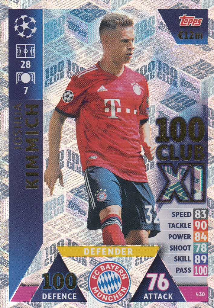 430. JOSHUA KIMMICH - FC BAYERN MUNCHEN - 100 CLUB