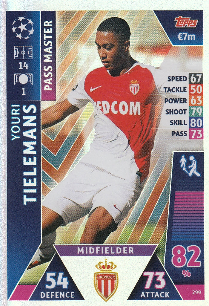 299. YOURI TIELEMANS - AS MONACO FC - PASS MASTER