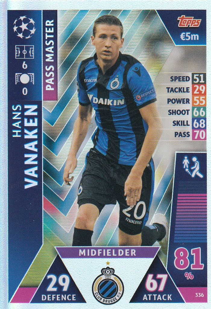 336. HANS VANAKEN - CLUB BRUGGE - PASS MASTER