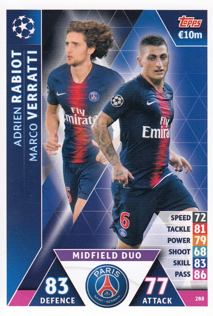 288. ADRIEN RABIOT - MARCO VERRATTI - PARIS SAINT-GERMAIN