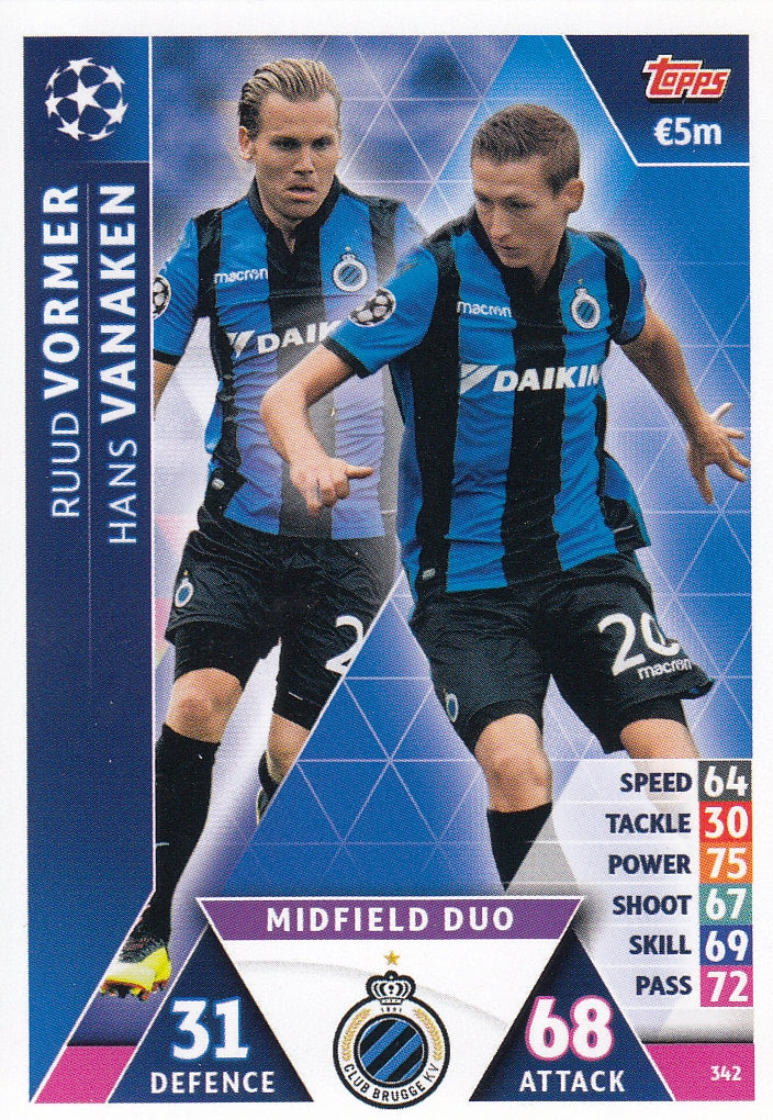342. RUUD VORMER - HANS VANAKEN - CLUB BRUGGE