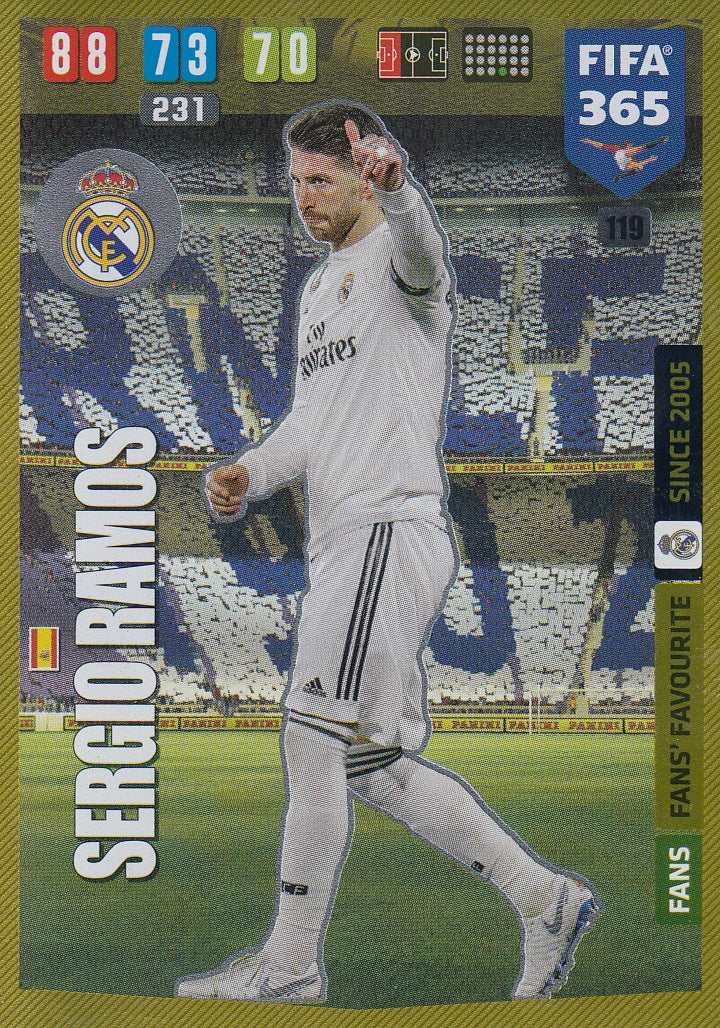119. SERGIO RAMOS - REAL MADRID - FANS FANS’ FAVOURITE
