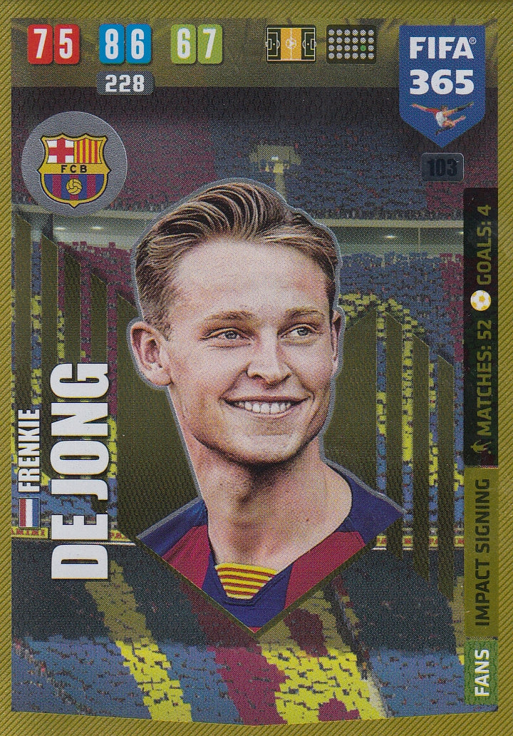 103. FRENKIE DE JONG - BARCELONA - FANS IMPACT SIGNING