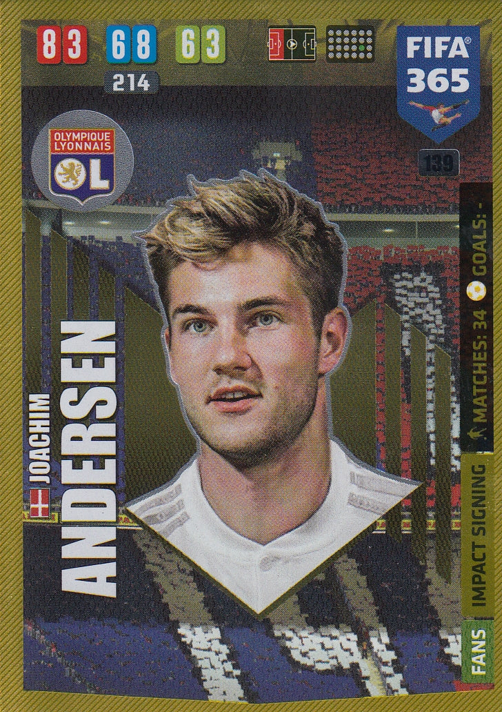 139. JOACHIM ANDERSEN - OLYMPIQUE LYONNAIS - FANS IMPACT SIGNING