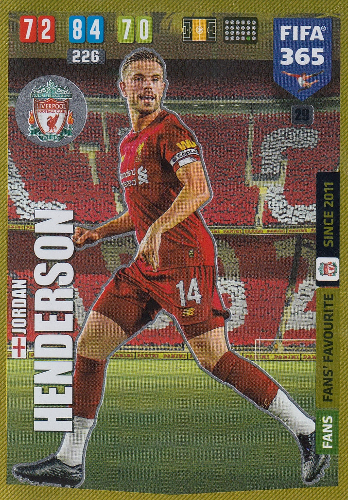 029. JORDAN HENDERSON - LIVERPOOL - FANS FANS’ FAVOURITE