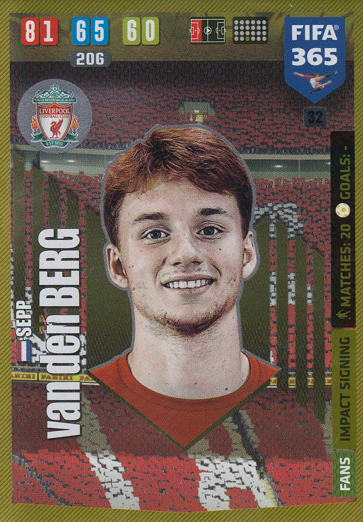 032. SEPP VAN DEN BERG - LIVERPOOL - FANS IMPACT SIGNING