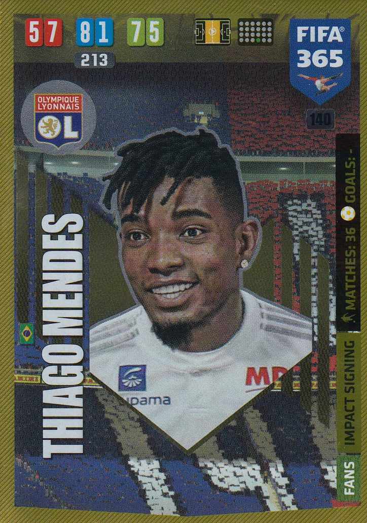 140. THIAGO MENDES - OLYMPIQUE LYONNAIS - FANS IMPACT SIGNING
