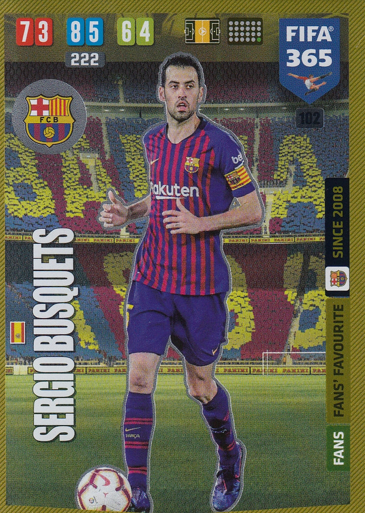 102. SERGIO BUSQUETS - BARCELONA - FANS FANS’ FAVOURITE