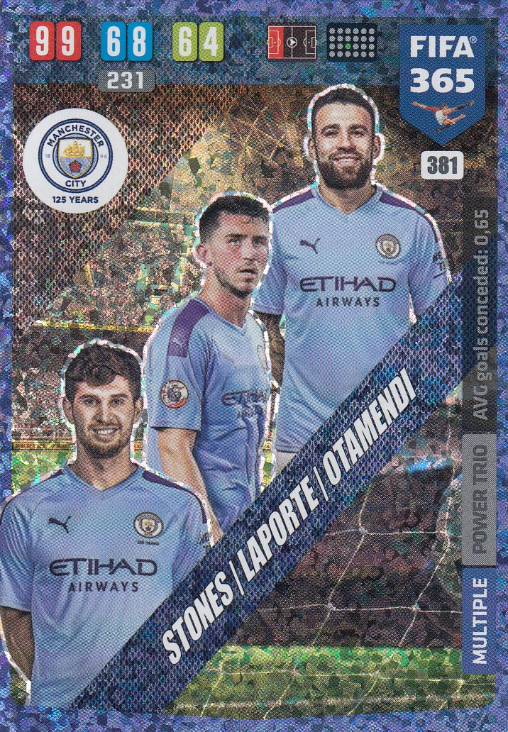 381. STONES / LAPORTE / OTAMENDI - MANCHESTER CITY - MULTIPLE POWER TRIO