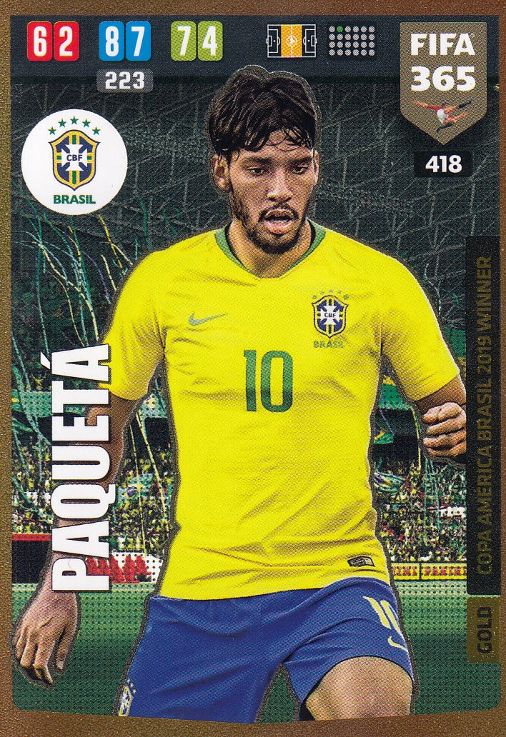 418. PAQUETA - BRASIL - GOLD COPA AMERICS BRASIL 2019 WINNER