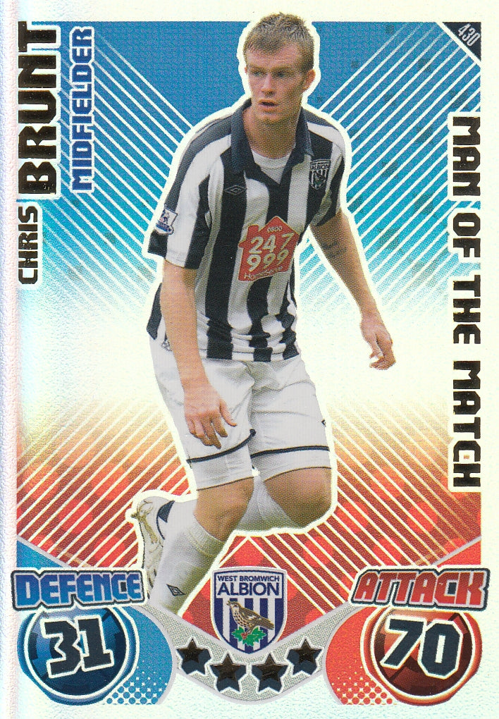 430. CHRIS BRUNT - WEST BROMWICH ALBION - MAN OF THE MATCH