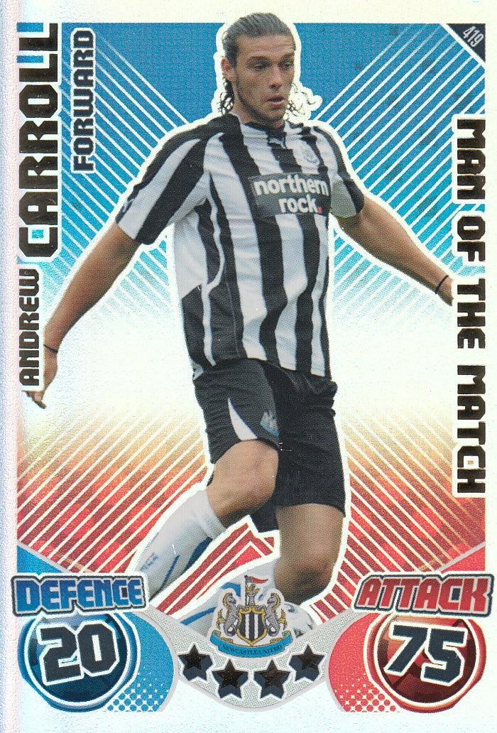 419. ANDREW CARROLL - NEWCASTLE UNITED - MAN OF THE MATCH