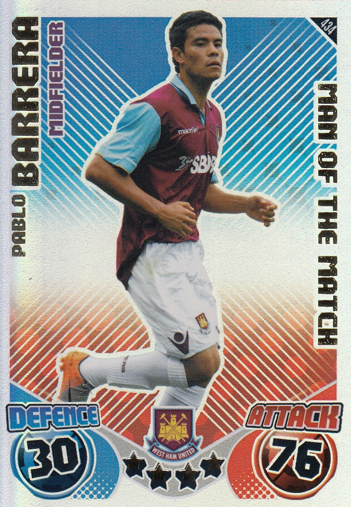 434. PABLO BARRERA - WEST HAM UNITED - MAN OF THE MATCH