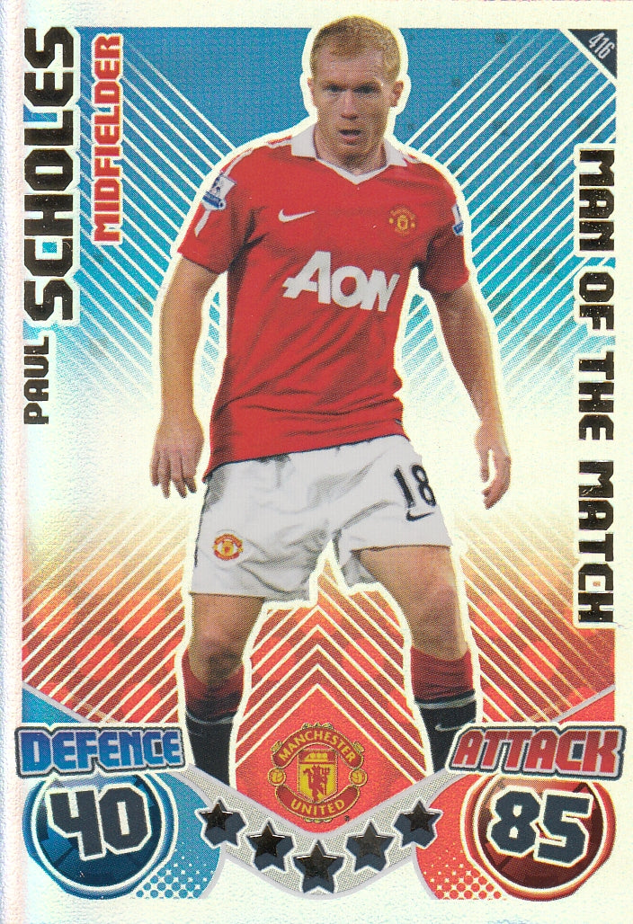416. PAUL SCHOLES - MANCHESTER UNITED - MAN OF THE MATCH