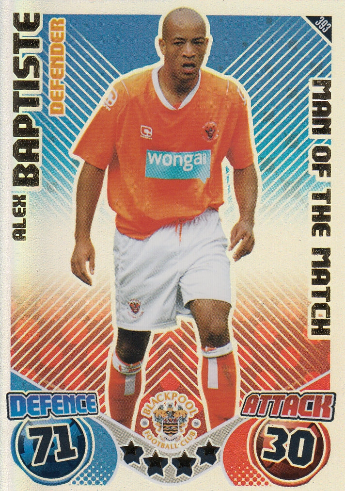 393. ALEX BAPTISTE - BLACKPOOL - MAN OF THE MATCH