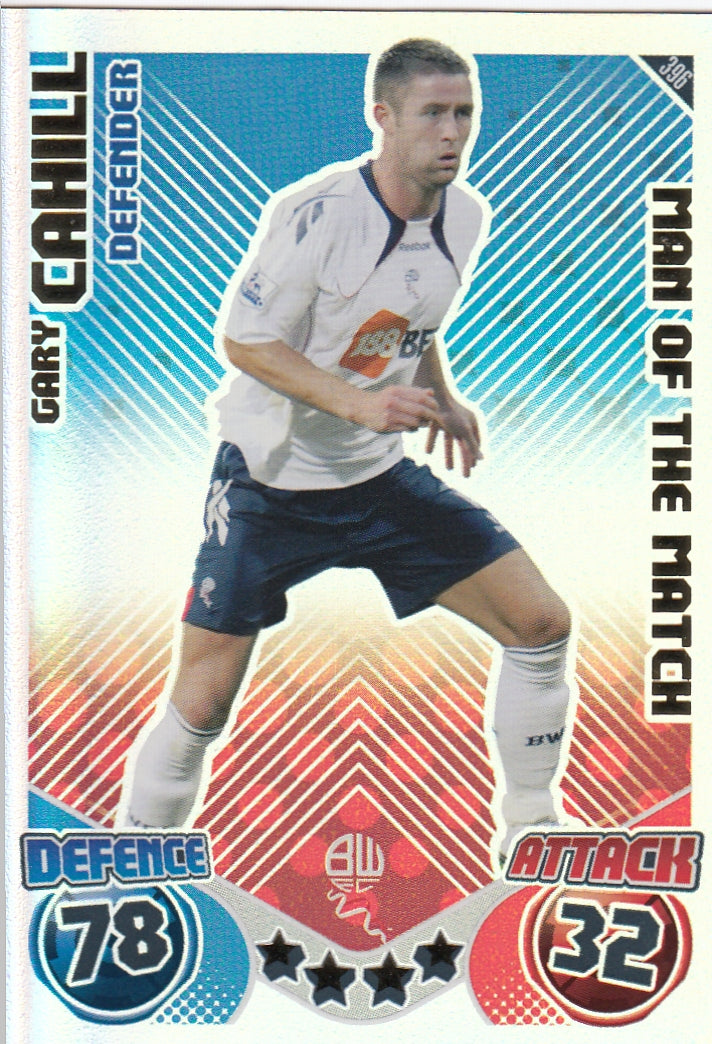 396. GARY CAHILL - BOLTON WANDERERS - MAN OF THE MATCH