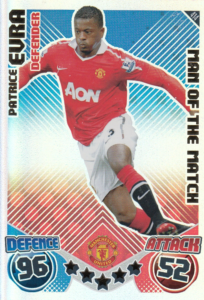 414. PATRICE EVRA - MANCHESTER UNITED - MAN OF THE MATCH