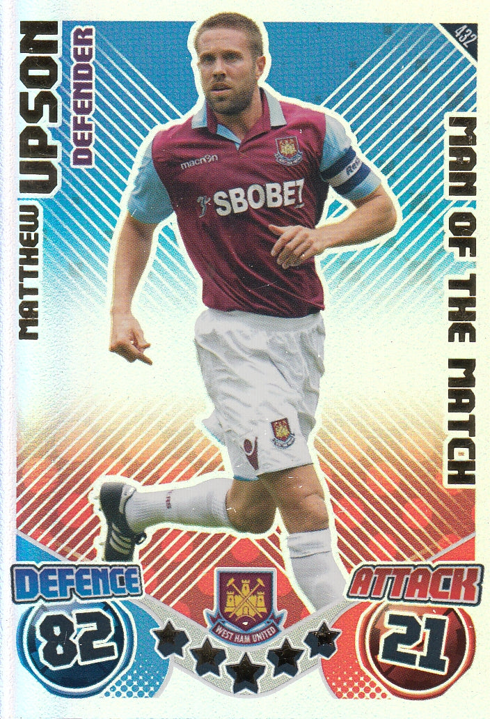 432. MATTHEW UPSON - WEST HAM UNITED - MAN OF THE MATCH